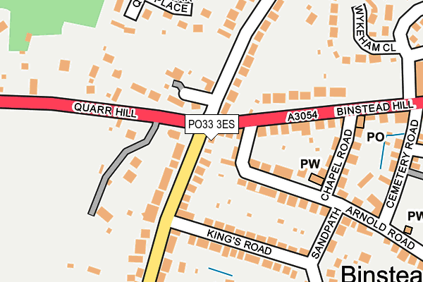 PO33 3ES map - OS OpenMap – Local (Ordnance Survey)