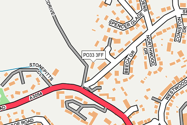 PO33 3FF map - OS OpenMap – Local (Ordnance Survey)