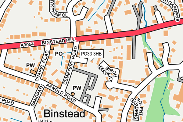 PO33 3HB map - OS OpenMap – Local (Ordnance Survey)