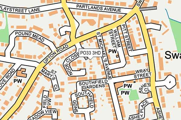 PO33 3HD map - OS OpenMap – Local (Ordnance Survey)