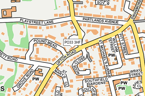 PO33 3HF map - OS OpenMap – Local (Ordnance Survey)