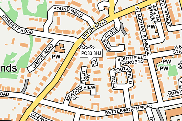 PO33 3HJ map - OS OpenMap – Local (Ordnance Survey)