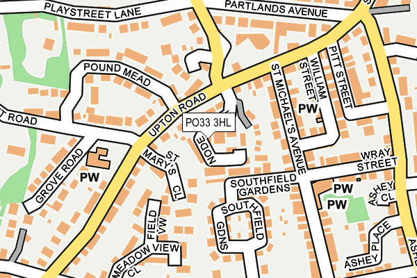 PO33 3HL map - OS OpenMap – Local (Ordnance Survey)