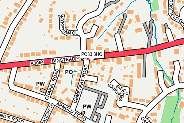 PO33 3HQ map - OS OpenMap – Local (Ordnance Survey)