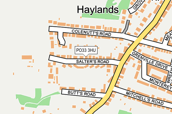 PO33 3HU map - OS OpenMap – Local (Ordnance Survey)