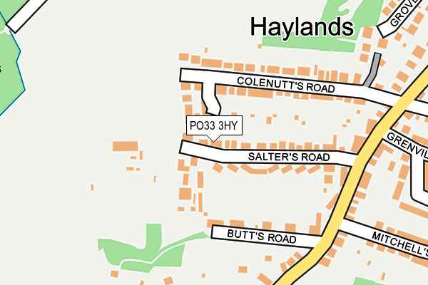 PO33 3HY map - OS OpenMap – Local (Ordnance Survey)