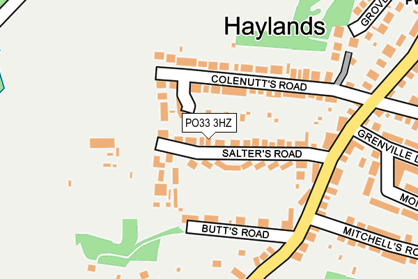 PO33 3HZ map - OS OpenMap – Local (Ordnance Survey)