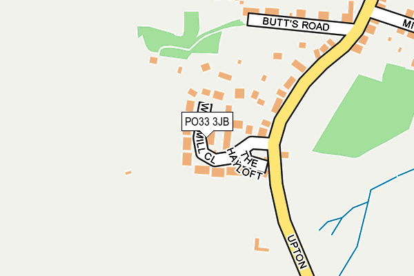 PO33 3JB map - OS OpenMap – Local (Ordnance Survey)