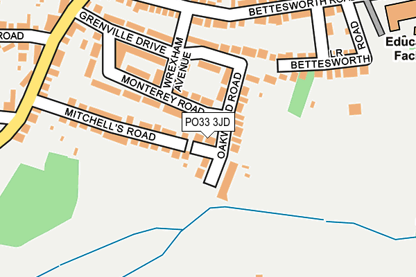 PO33 3JD map - OS OpenMap – Local (Ordnance Survey)