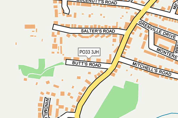 PO33 3JH map - OS OpenMap – Local (Ordnance Survey)