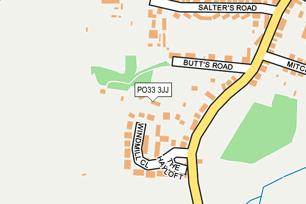 PO33 3JJ map - OS OpenMap – Local (Ordnance Survey)