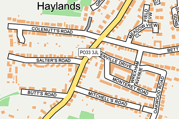 PO33 3JL map - OS OpenMap – Local (Ordnance Survey)