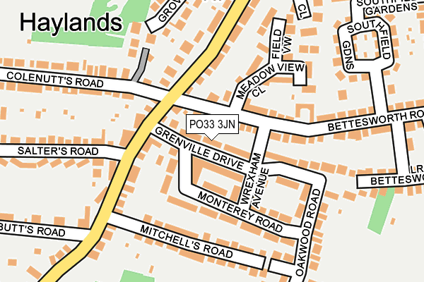 PO33 3JN map - OS OpenMap – Local (Ordnance Survey)