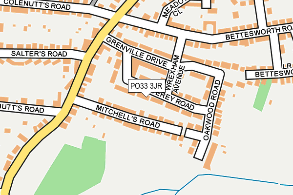 PO33 3JR map - OS OpenMap – Local (Ordnance Survey)