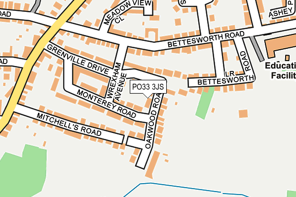 PO33 3JS map - OS OpenMap – Local (Ordnance Survey)