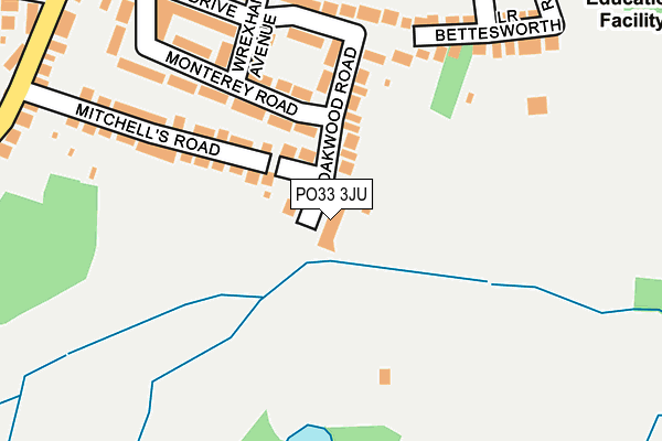 PO33 3JU map - OS OpenMap – Local (Ordnance Survey)