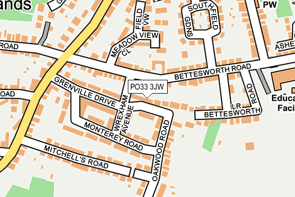 PO33 3JW map - OS OpenMap – Local (Ordnance Survey)