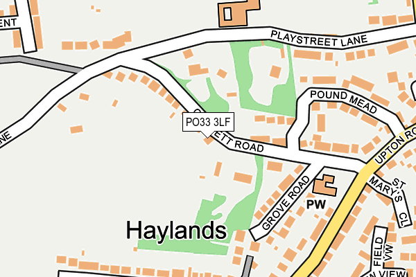 PO33 3LF map - OS OpenMap – Local (Ordnance Survey)