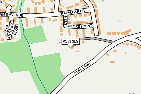 PO33 3LG map - OS OpenMap – Local (Ordnance Survey)