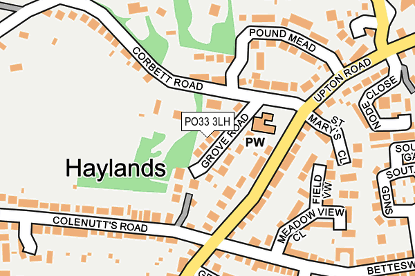 PO33 3LH map - OS OpenMap – Local (Ordnance Survey)