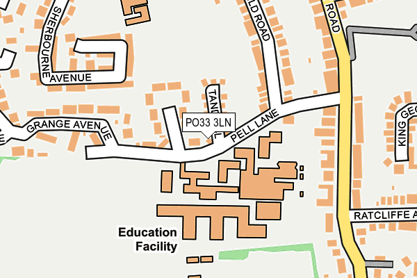 PO33 3LN map - OS OpenMap – Local (Ordnance Survey)