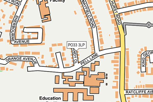 PO33 3LP map - OS OpenMap – Local (Ordnance Survey)