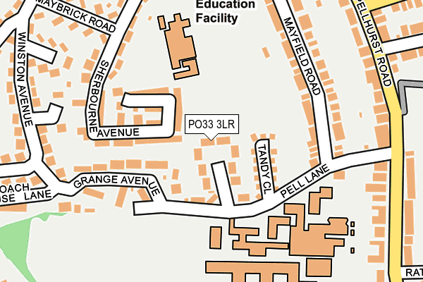 PO33 3LR map - OS OpenMap – Local (Ordnance Survey)