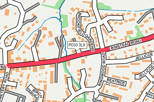 PO33 3LX map - OS OpenMap – Local (Ordnance Survey)