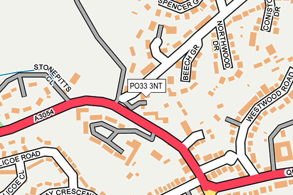 PO33 3NT map - OS OpenMap – Local (Ordnance Survey)