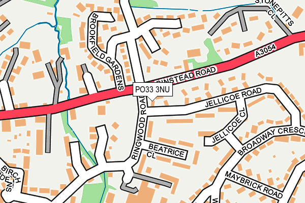 PO33 3NU map - OS OpenMap – Local (Ordnance Survey)