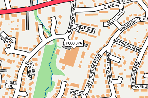 PO33 3PA map - OS OpenMap – Local (Ordnance Survey)