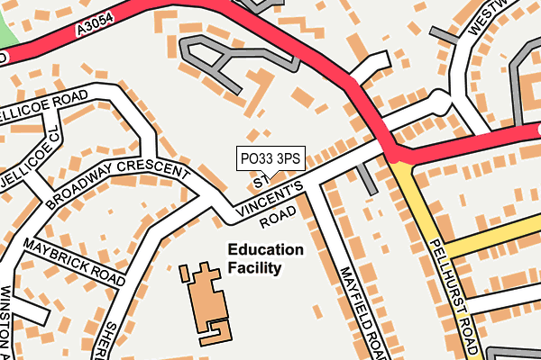 PO33 3PS map - OS OpenMap – Local (Ordnance Survey)