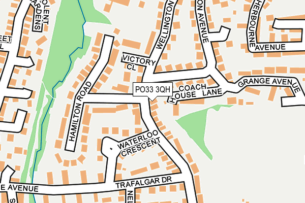 PO33 3QH map - OS OpenMap – Local (Ordnance Survey)