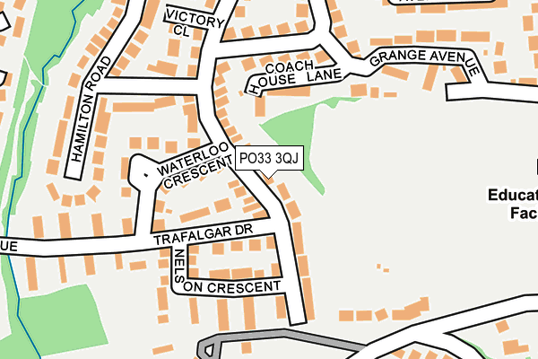 PO33 3QJ map - OS OpenMap – Local (Ordnance Survey)