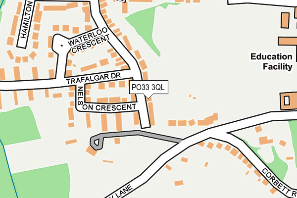 PO33 3QL map - OS OpenMap – Local (Ordnance Survey)