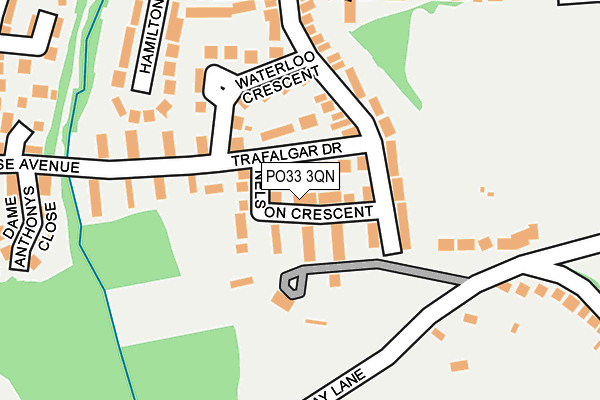PO33 3QN map - OS OpenMap – Local (Ordnance Survey)