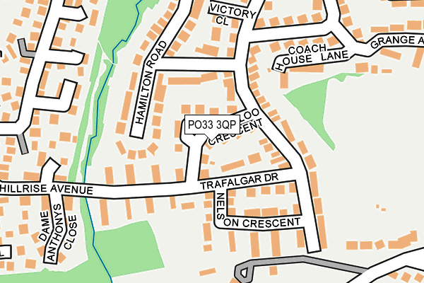 PO33 3QP map - OS OpenMap – Local (Ordnance Survey)