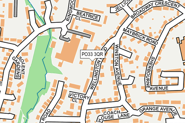 PO33 3QR map - OS OpenMap – Local (Ordnance Survey)