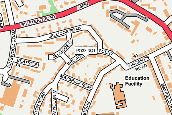 PO33 3QT map - OS OpenMap – Local (Ordnance Survey)