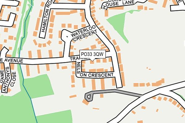 PO33 3QW map - OS OpenMap – Local (Ordnance Survey)