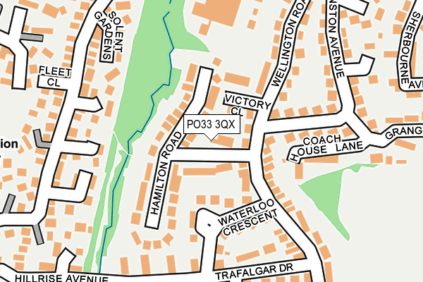 PO33 3QX map - OS OpenMap – Local (Ordnance Survey)