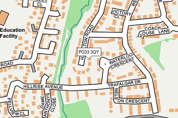 PO33 3QY map - OS OpenMap – Local (Ordnance Survey)