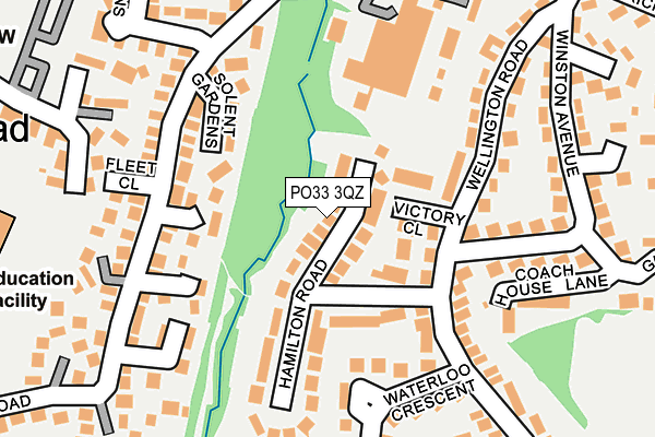 PO33 3QZ map - OS OpenMap – Local (Ordnance Survey)