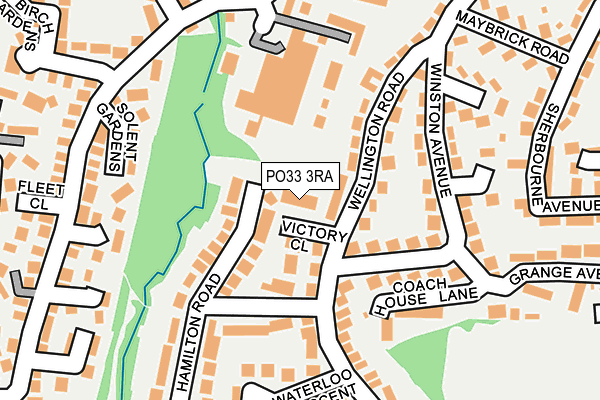 PO33 3RA map - OS OpenMap – Local (Ordnance Survey)
