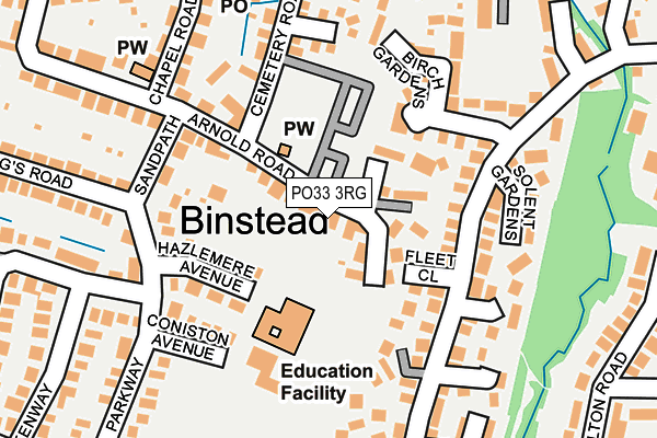 PO33 3RG map - OS OpenMap – Local (Ordnance Survey)