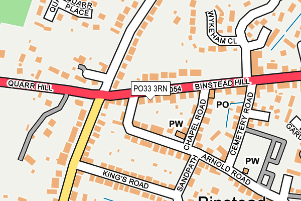 PO33 3RN map - OS OpenMap – Local (Ordnance Survey)