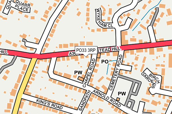 PO33 3RP map - OS OpenMap – Local (Ordnance Survey)