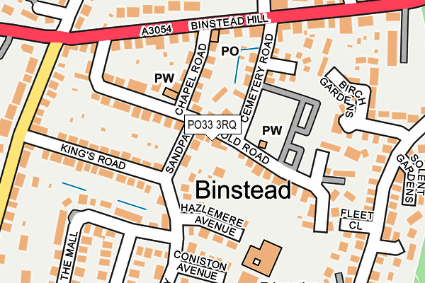 PO33 3RQ map - OS OpenMap – Local (Ordnance Survey)