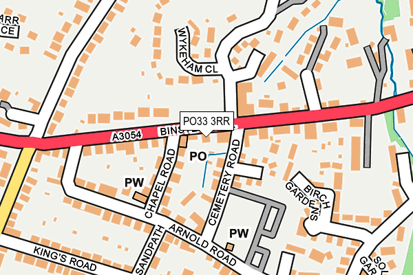 PO33 3RR map - OS OpenMap – Local (Ordnance Survey)