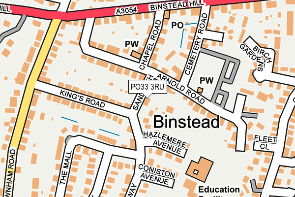 PO33 3RU map - OS OpenMap – Local (Ordnance Survey)